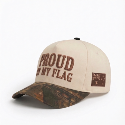 'Proud Of My Flag' Cap - Cream/Camo
