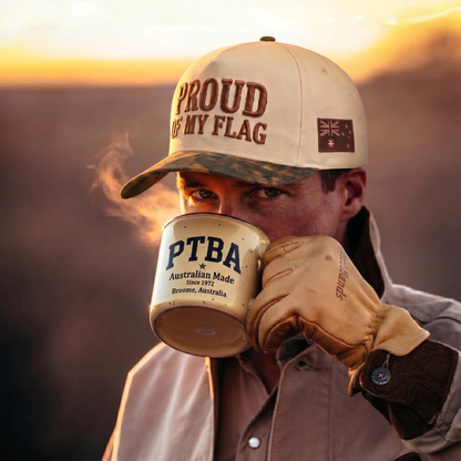 'Proud Of My Flag' Cap - Cream/Camo